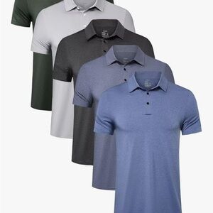 Men's Polo Shirt - Light Blue/Grey